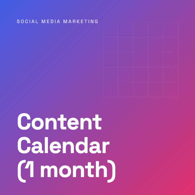 Content Calendar (1 month)