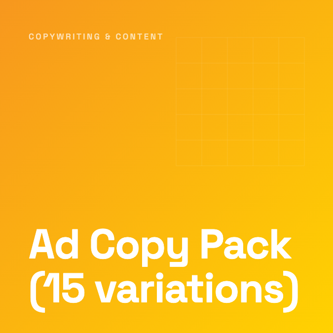Ad Copy Pack (15 variations)