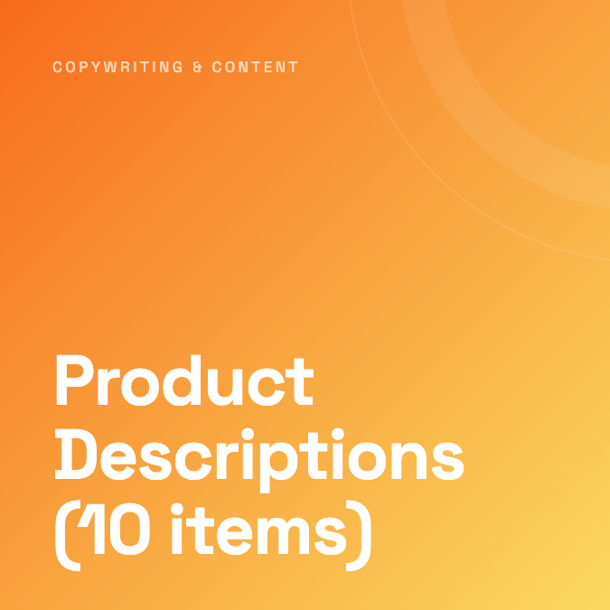 Product Descriptions (10 items)