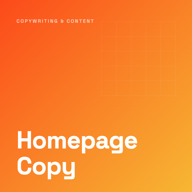 Homepage Copy