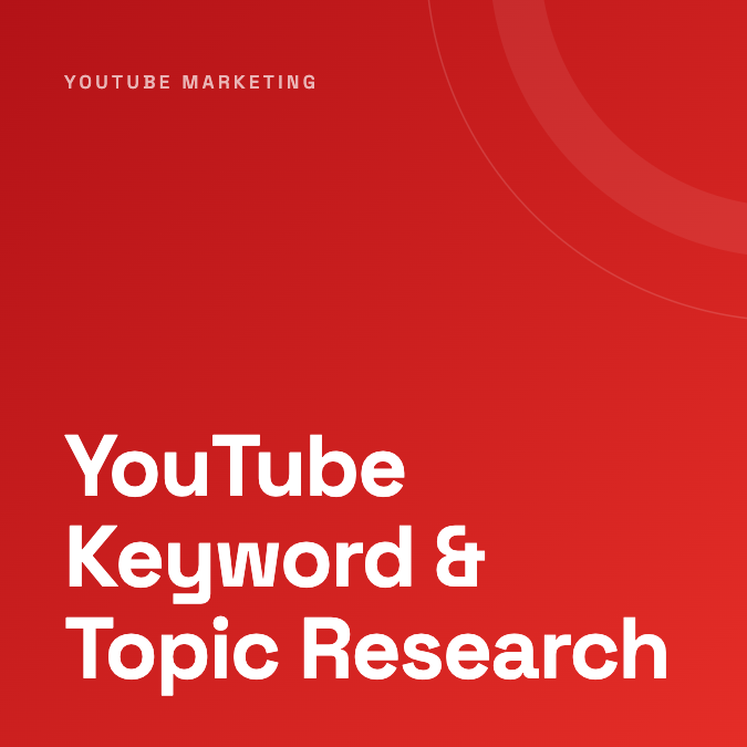 YouTube Keyword & Topic Research